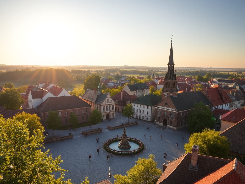 Malowniczy krajobraz z jeziorem i lasem w okolicach Złotowa
